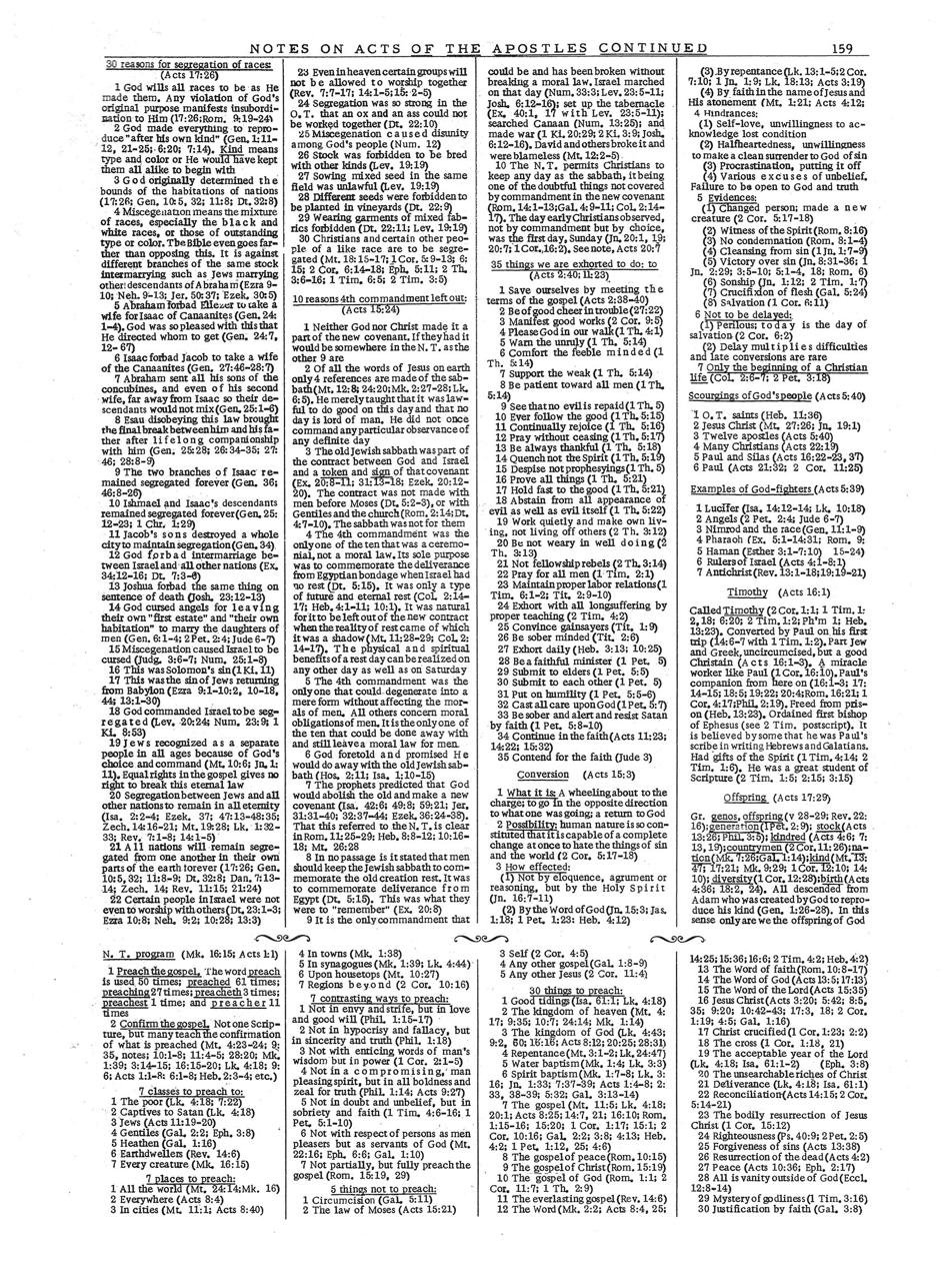 The complete page 159 showing the running head and the surrounding notes.