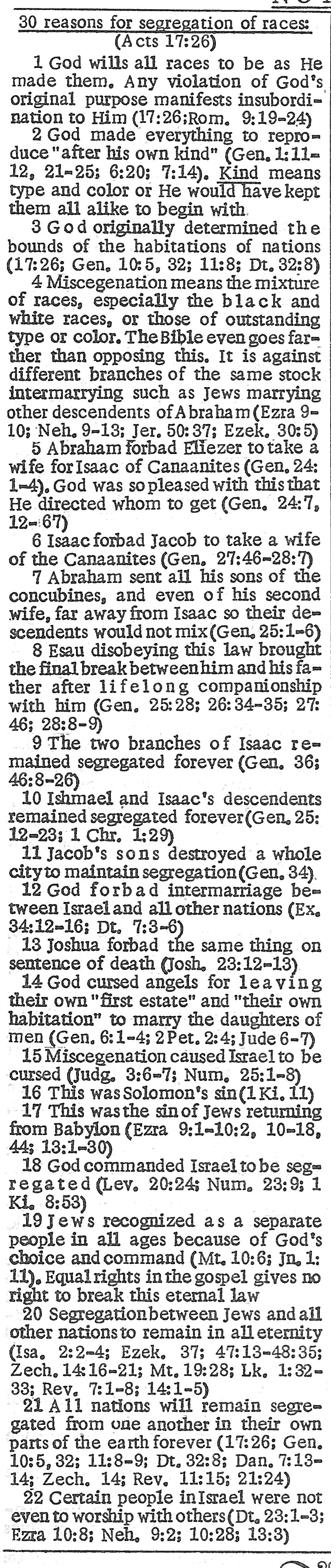 Scan of the same note in the earlier printing, reasons one through twenty-two.